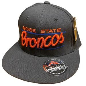 Boise State Broncos Pacific Headwear Fitted Baseball Cap Black Orange Blue L-XL